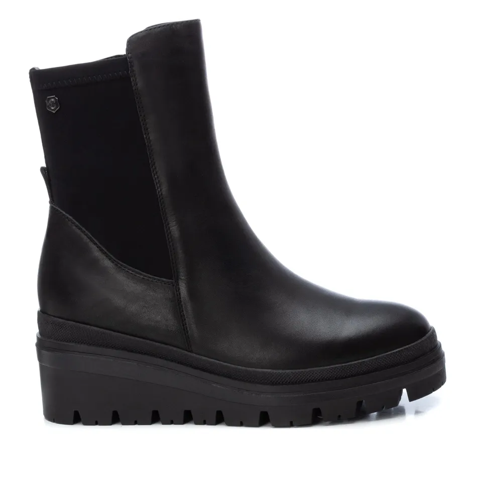 Carmela 16022901 bottines femme noir cuir compensé 6 cm