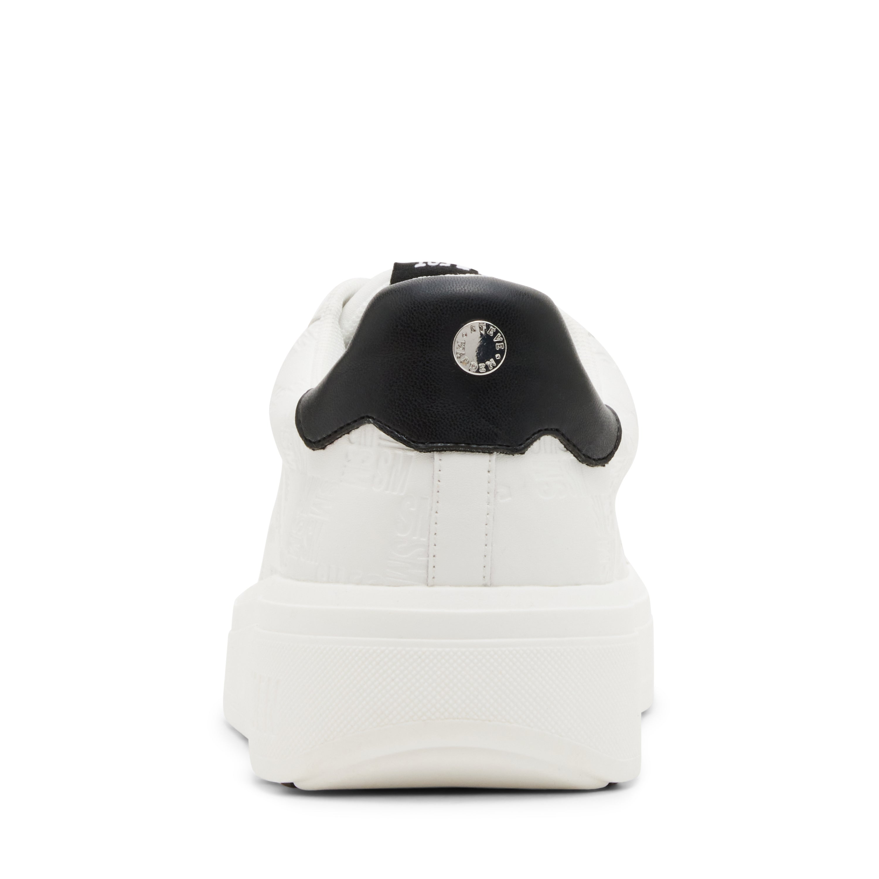 Steve Madden Razoredge baskets homme cuir blanc noir