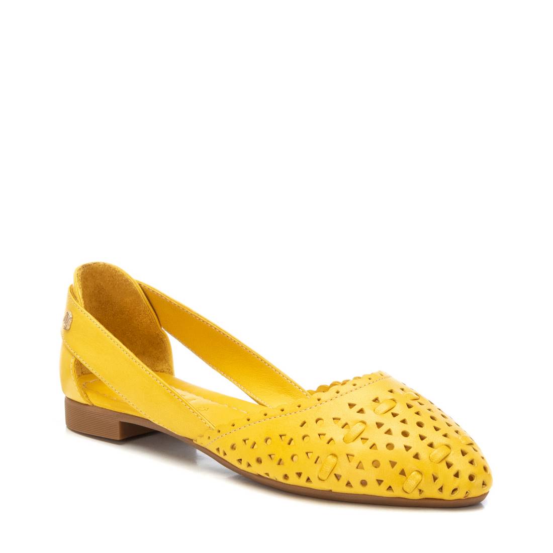 Carmela 16158102 ballerine cuir jaune ajourée