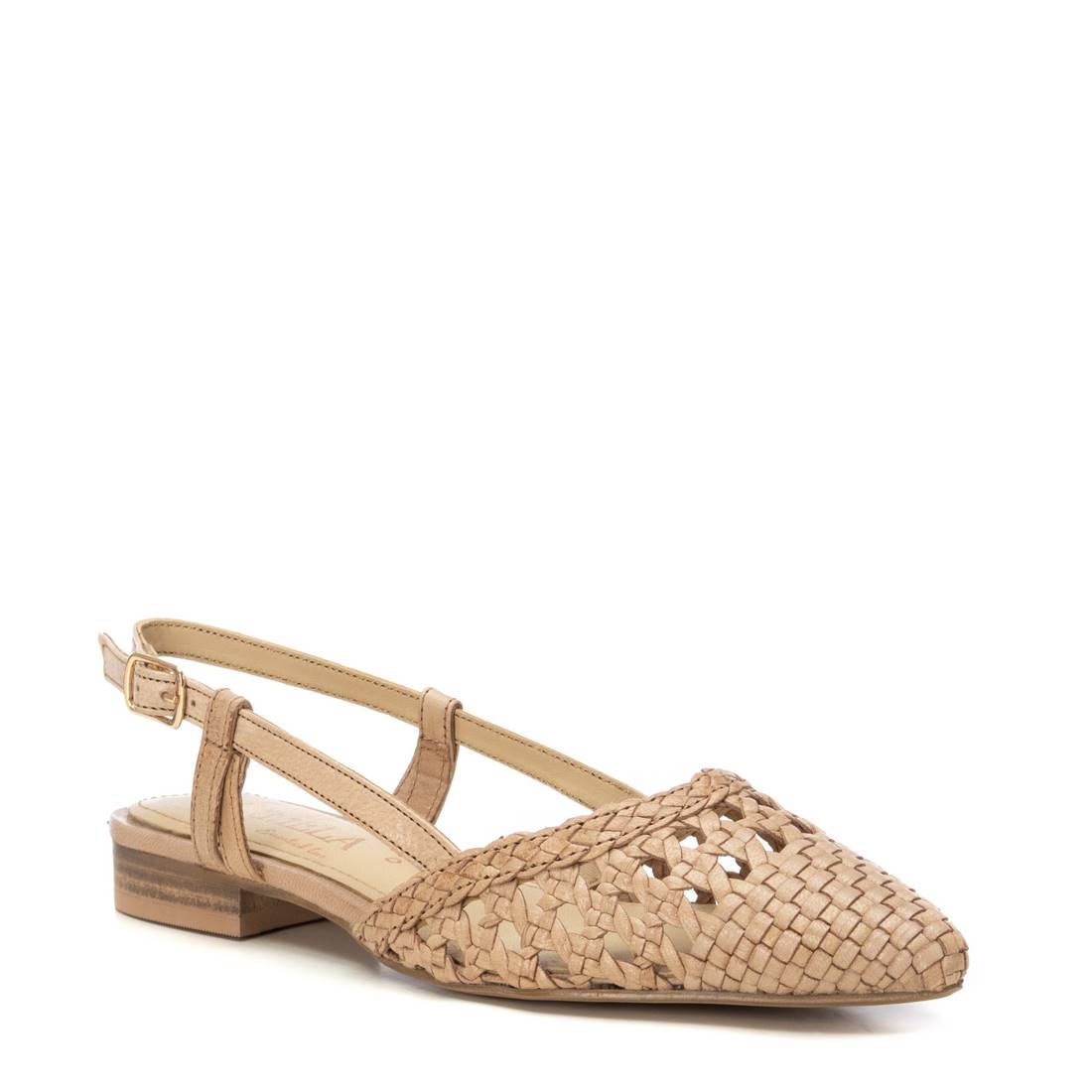 Carmela 16241204 ballerines cuir beige bride cheville