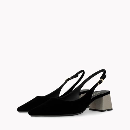 LODI Cherri-Te escarpins cuir noirs à talon