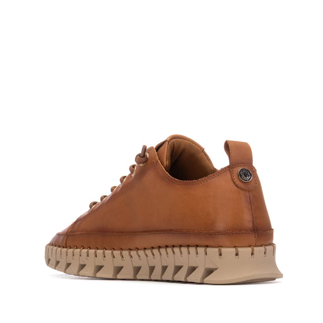 Carmela 16253101 sneaker camel cuir véritable lacets