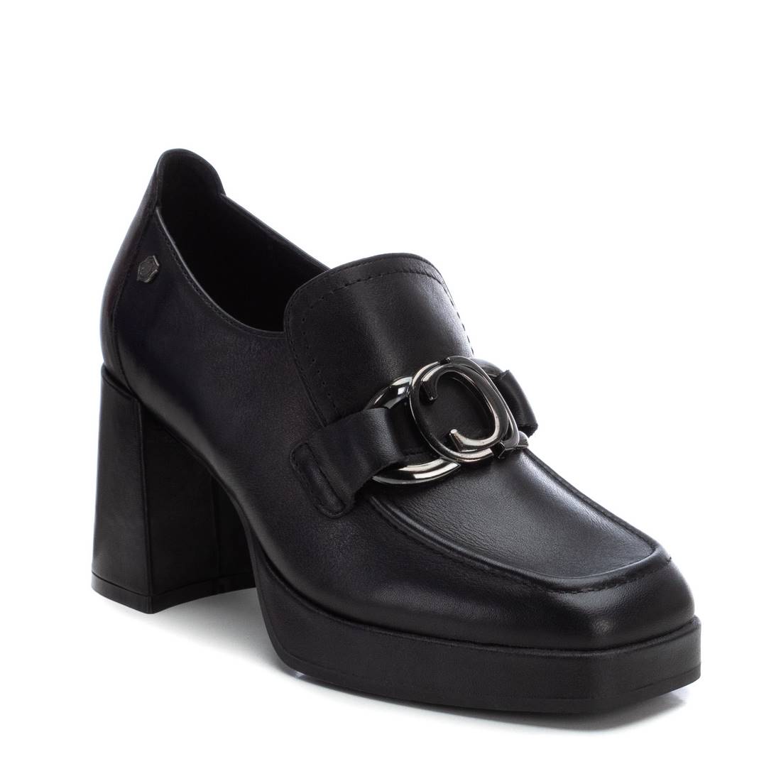 Carmela 16184901 mocassins cuir noir talon