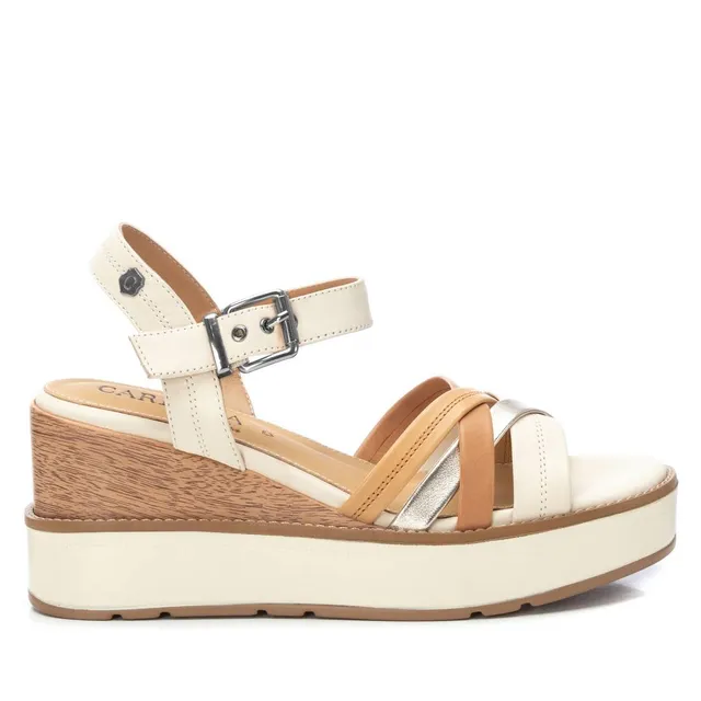 Carmela 16138603 sandale compensée marron cuir