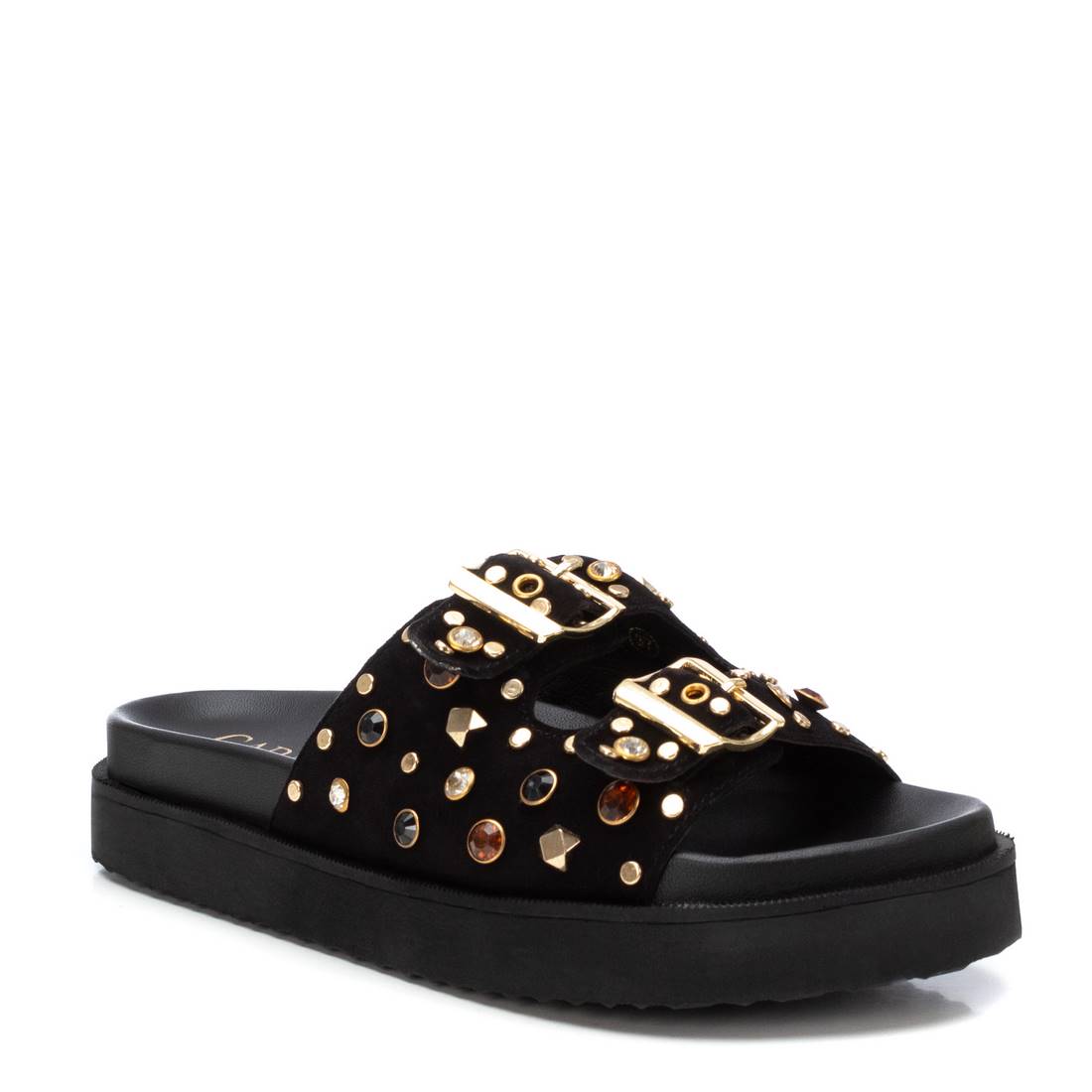 Carmela 16240102 sandale cuir noir boucles 35-41