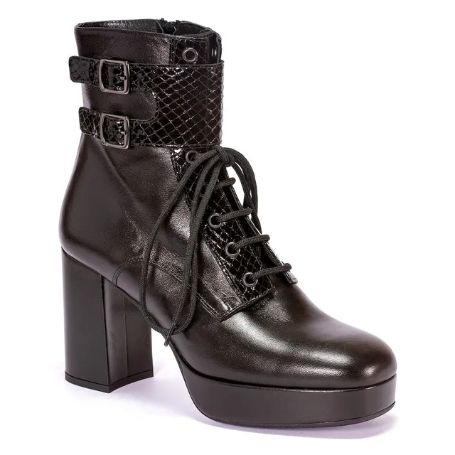 Elata 90920 bottes biker cuir noir pointure 37