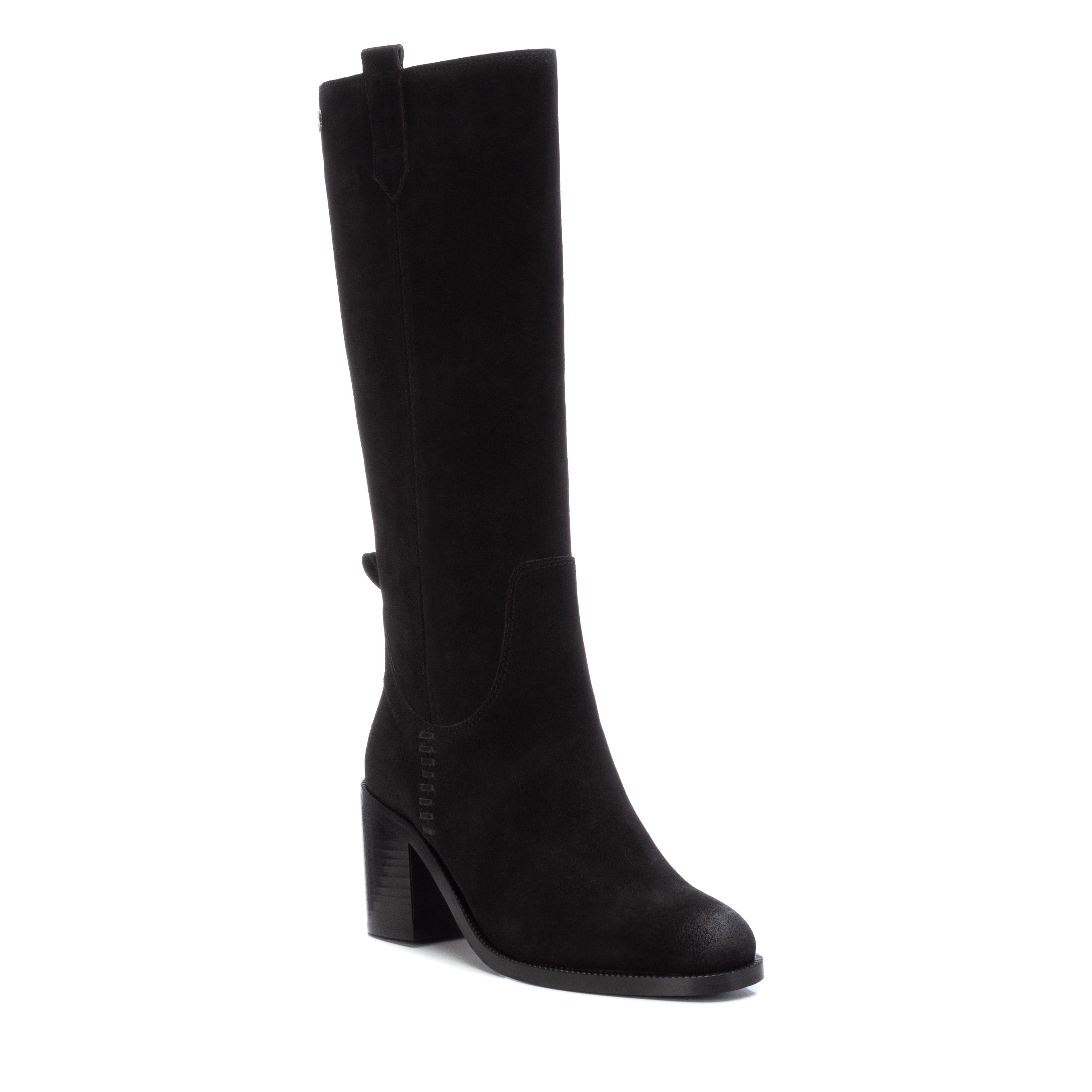 Carmela 16005901 bottes cuir noir talon 7 cm