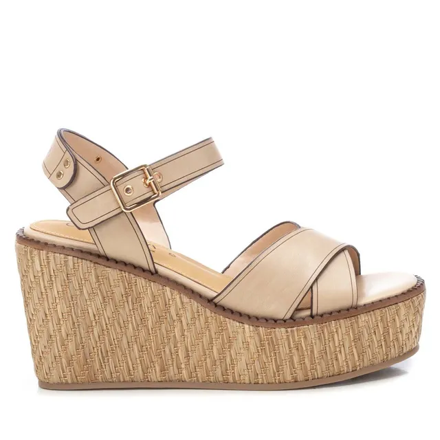 Carmela 16138702 Sandale cuir compensée marron