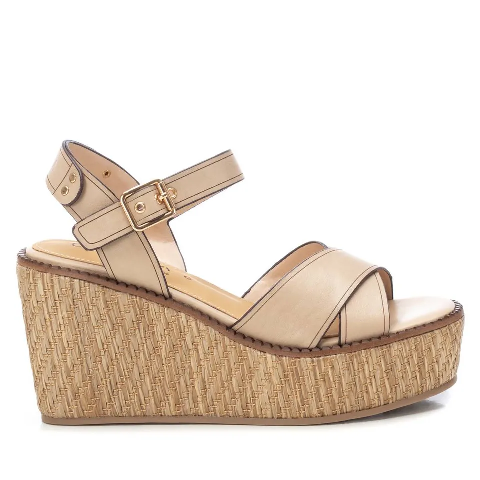 Carmela 16138702 Sandale cuir compensée marron