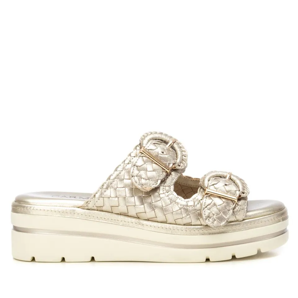 Carmela 16233505 sandale cuir doré compensée