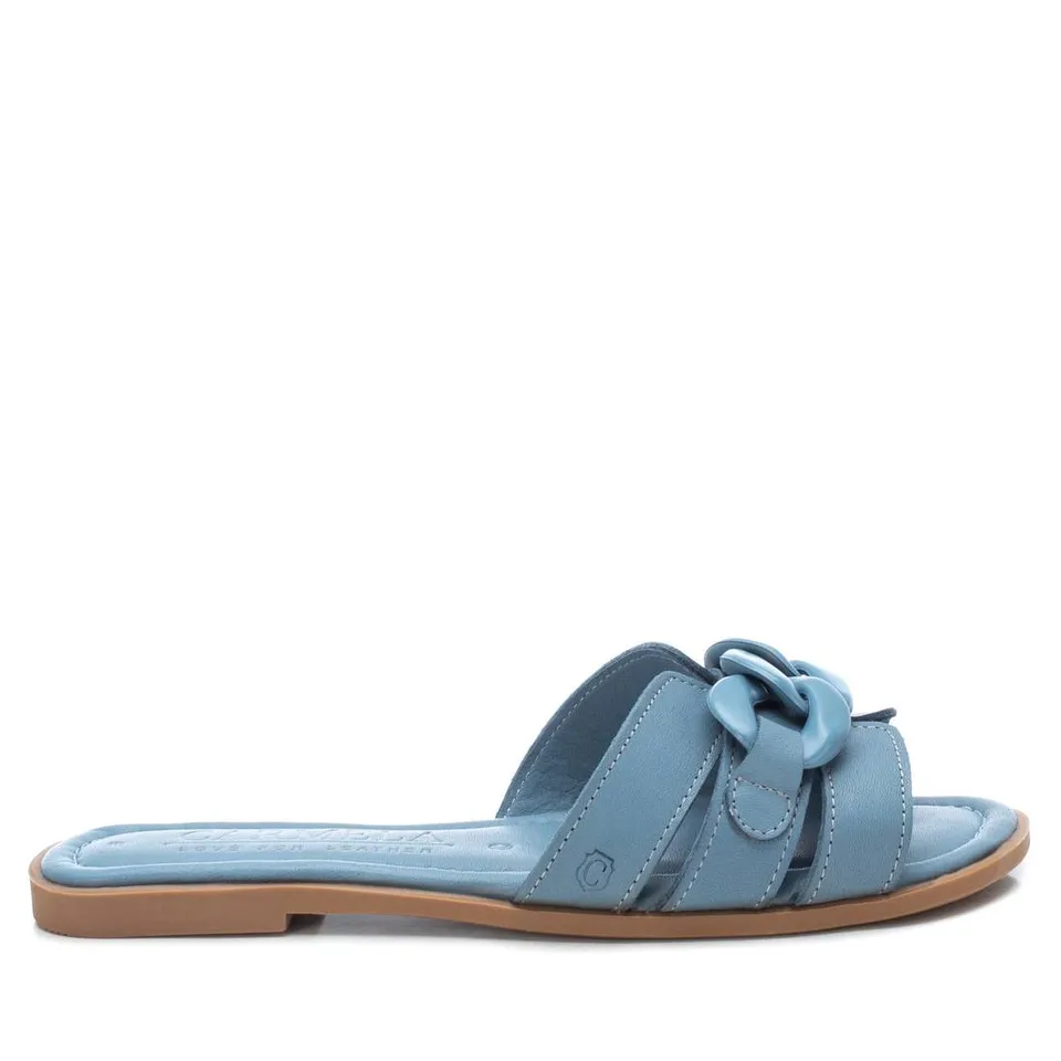 Carmela 16054306 sandales cuir bleu plat