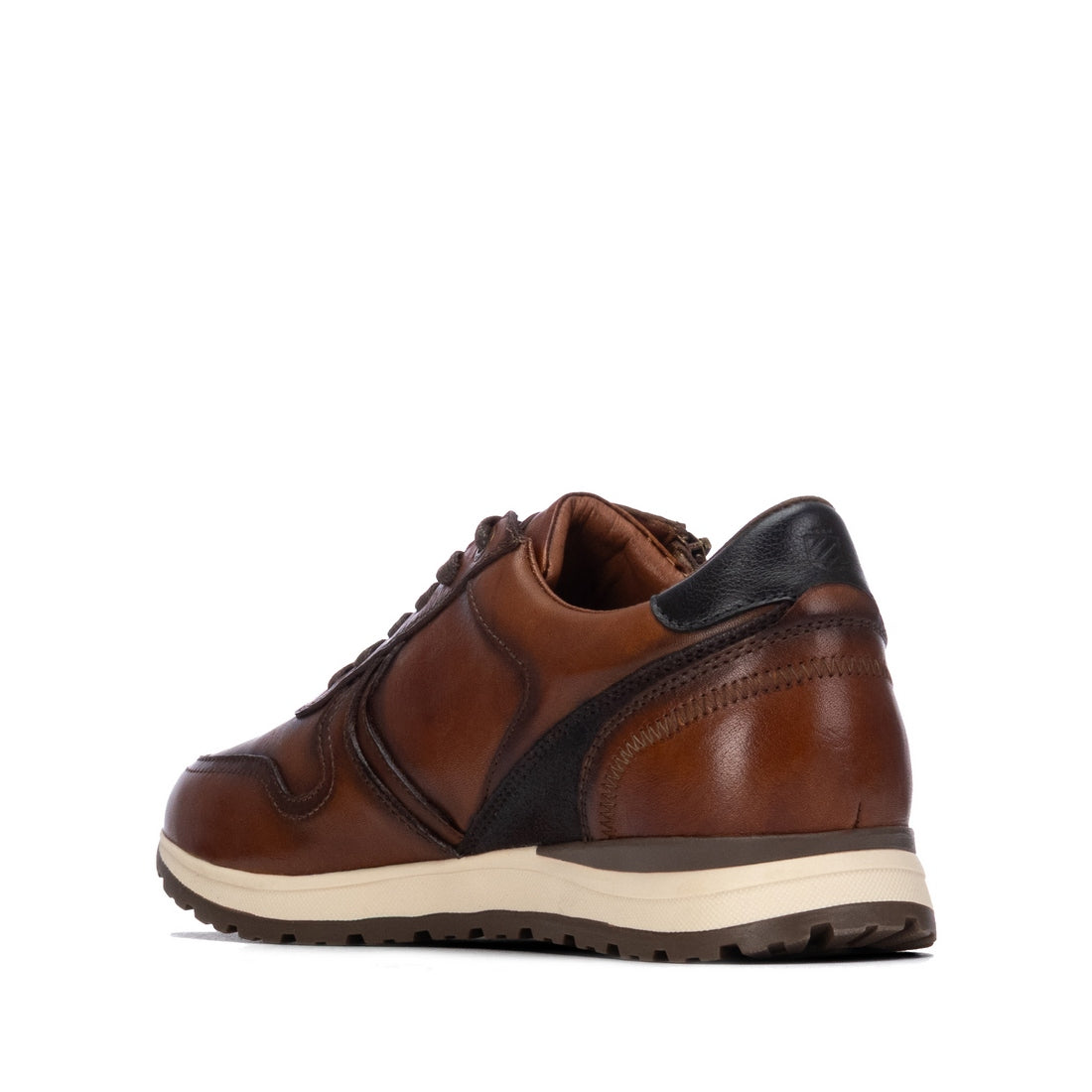 Carmela 16420902 basket homme cuir camel zip