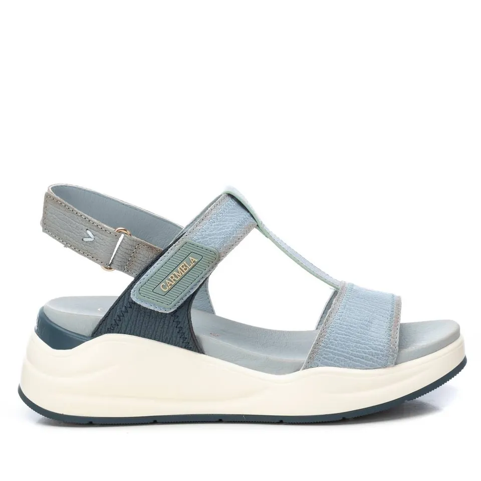 Carmela 16225902 sandales cuir jeans compensé