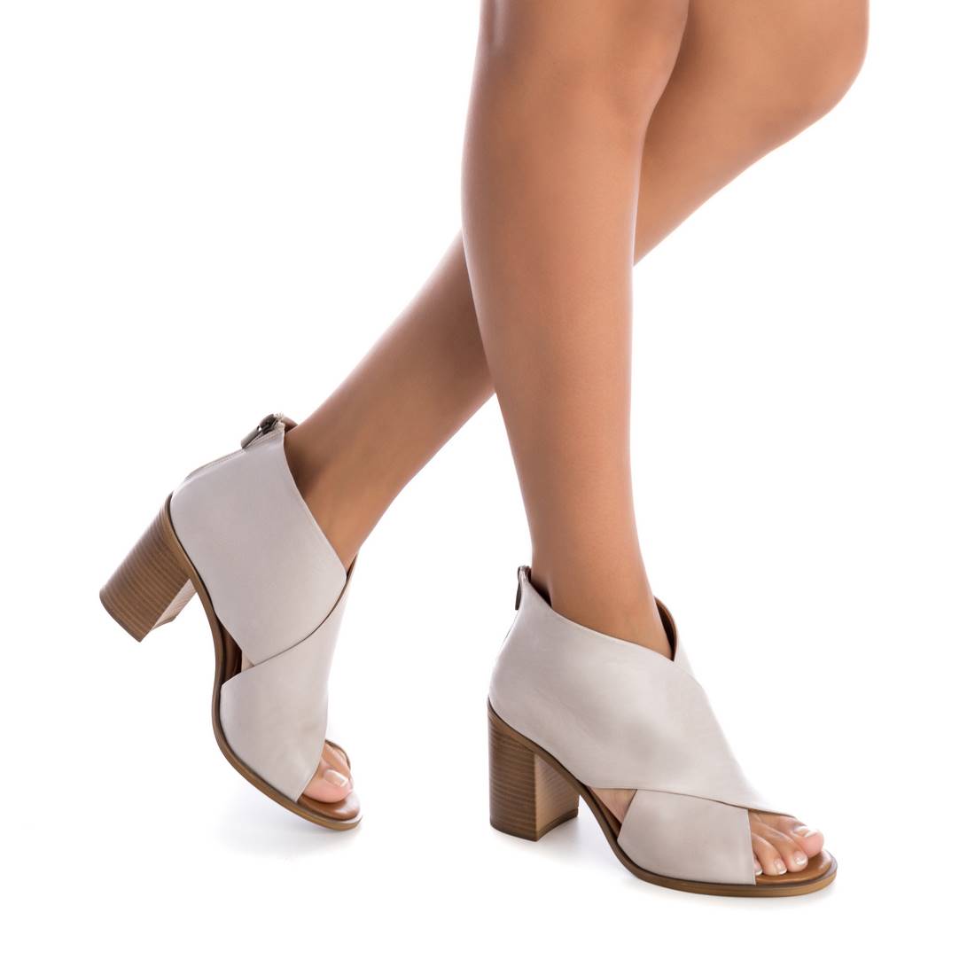 Carmela 16077002 sandalette cuir blanche talon 8cm