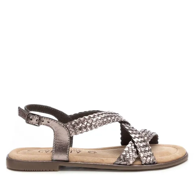 Carmela 16238703 sandales femme grises cuir tressé