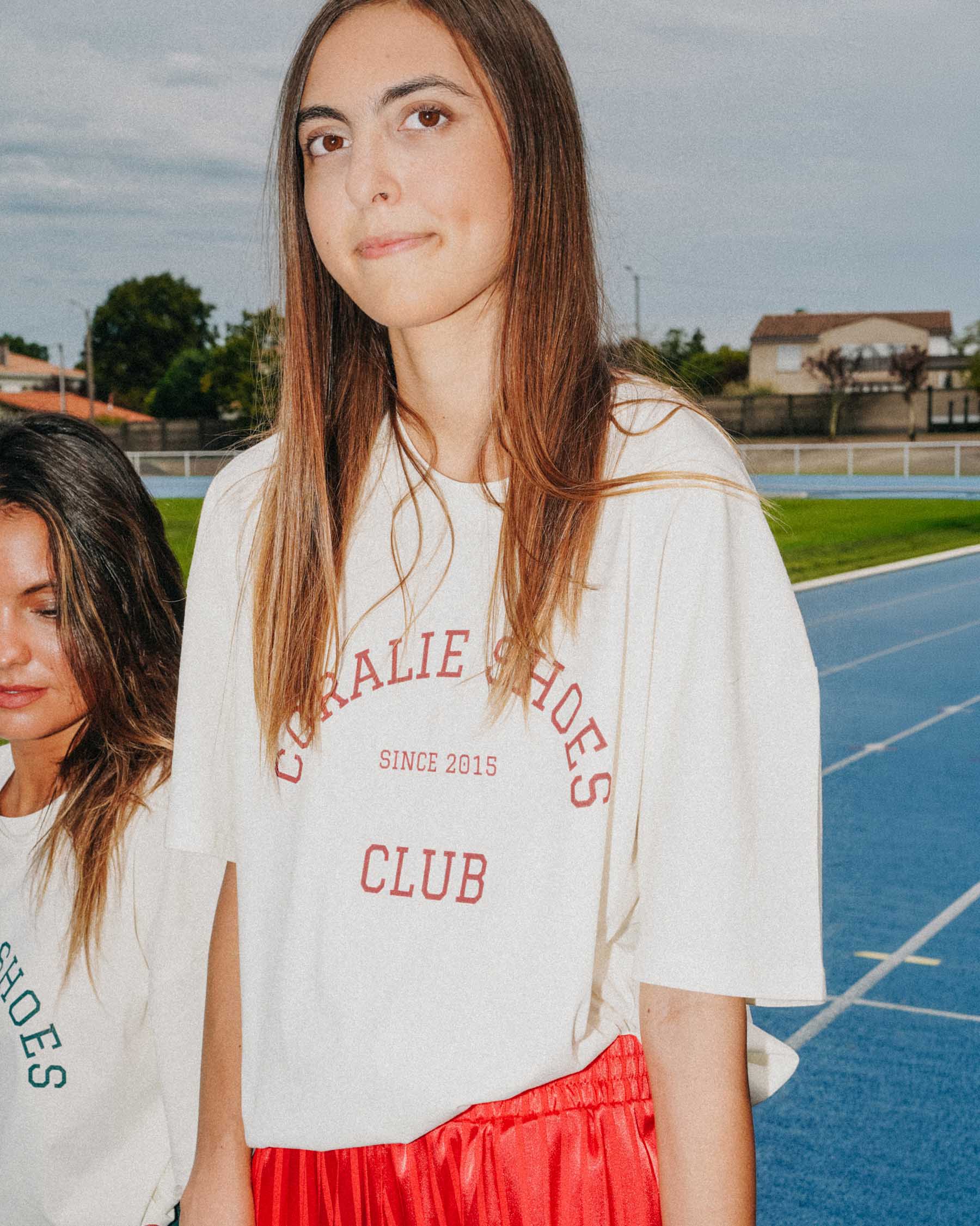 Coralie Masson Jack tee-shirt coton bio ivoire bordeaux