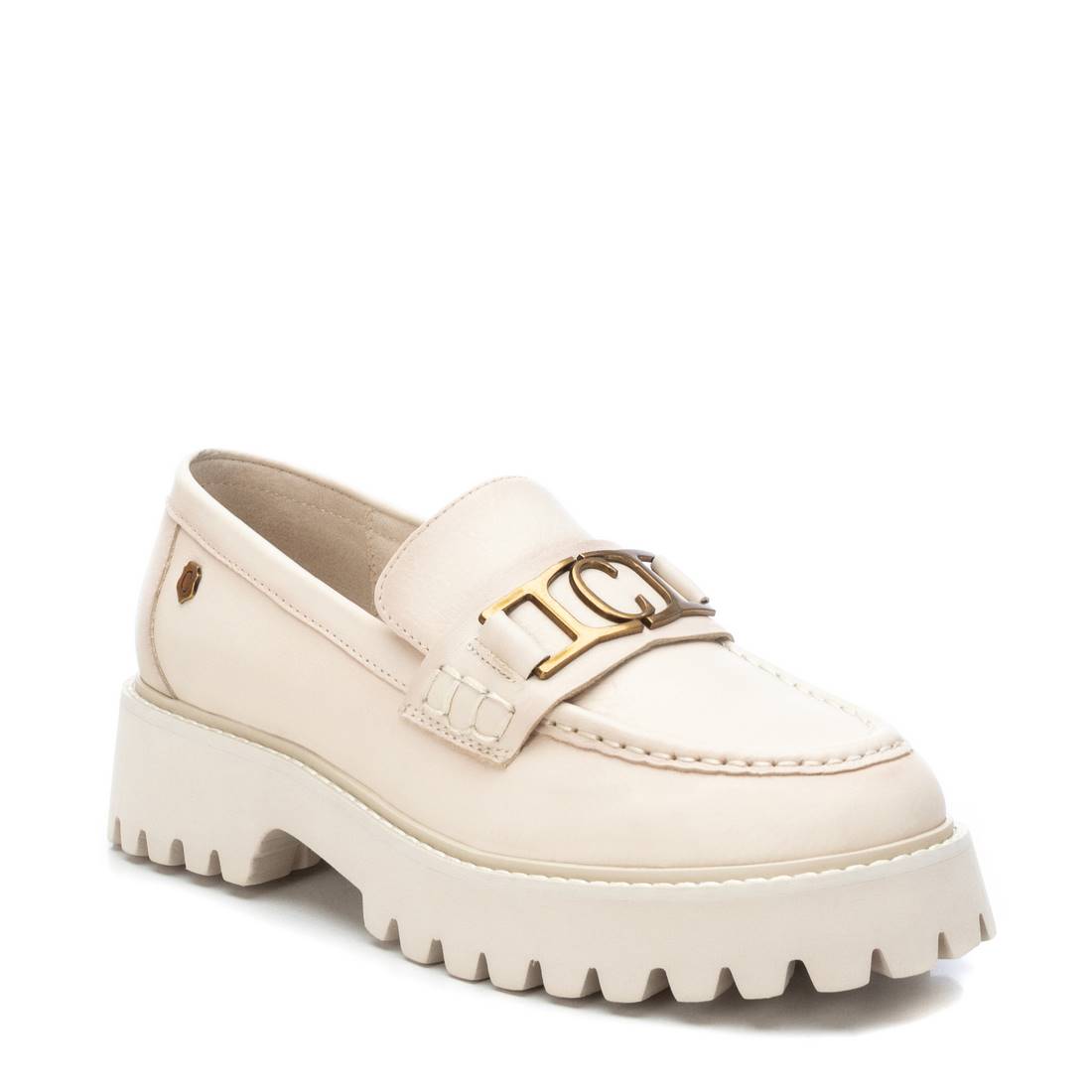 CARMELA 16087902 mocassin blanc cuir femme