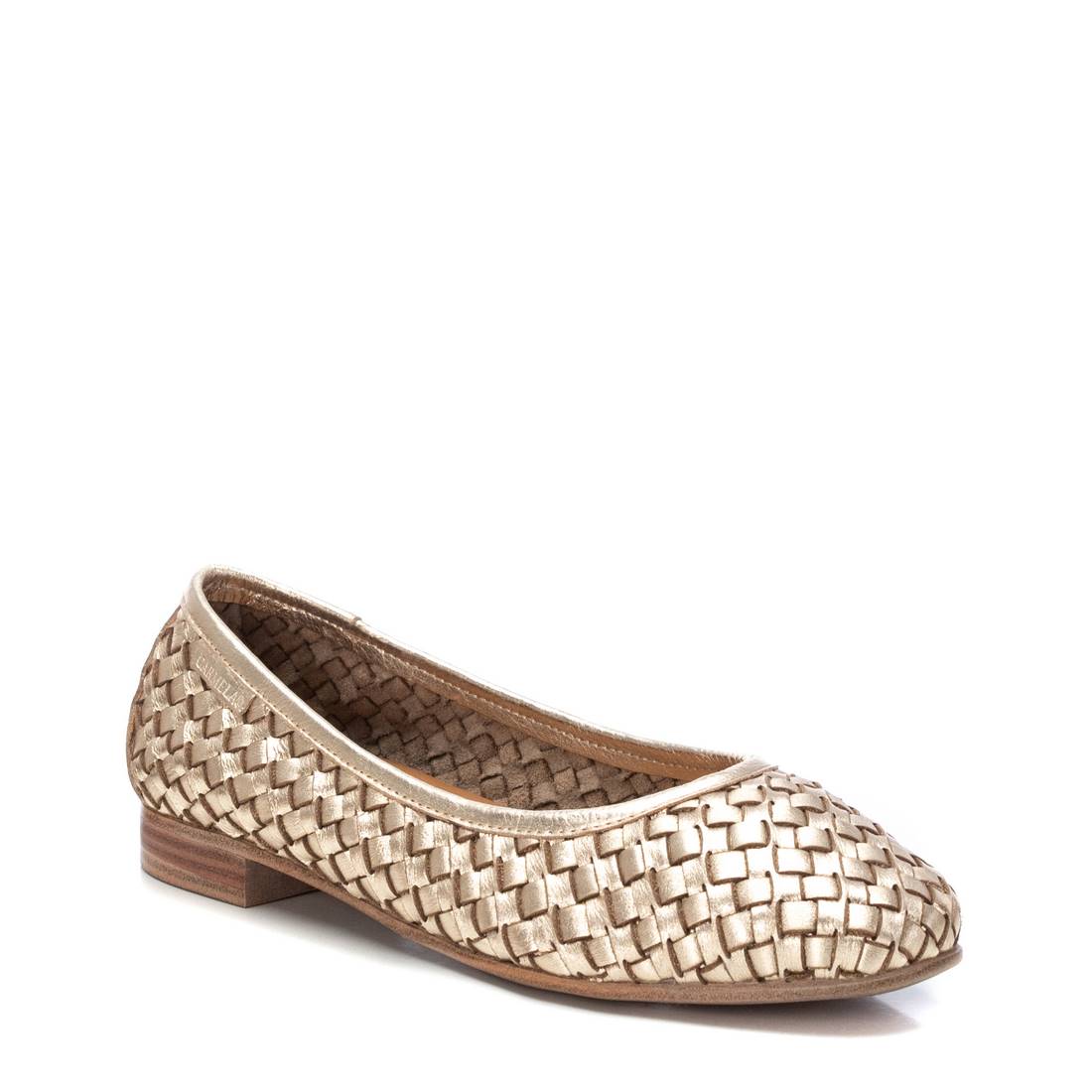 Carmela 16127701 ballerine cuir doré tressé
