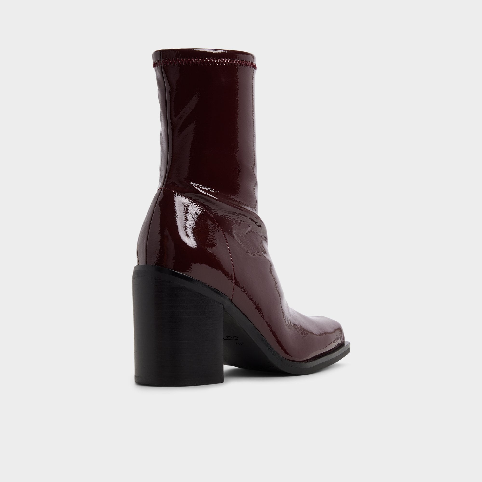 ALDO Joma bottes mi-mollet cuir verni bordeaux