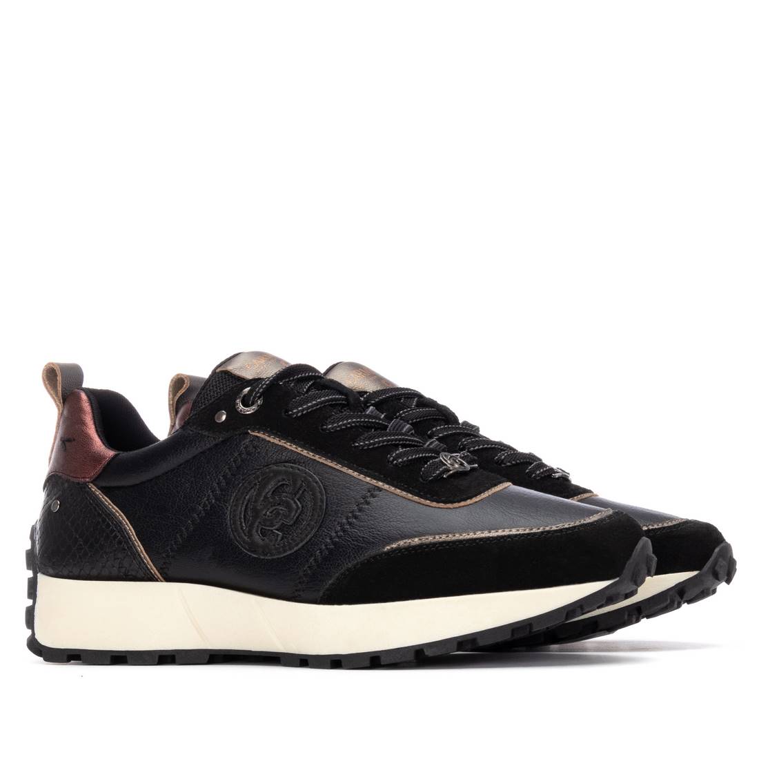 Carmela 16269903 sneaker noire lacets semelle plate