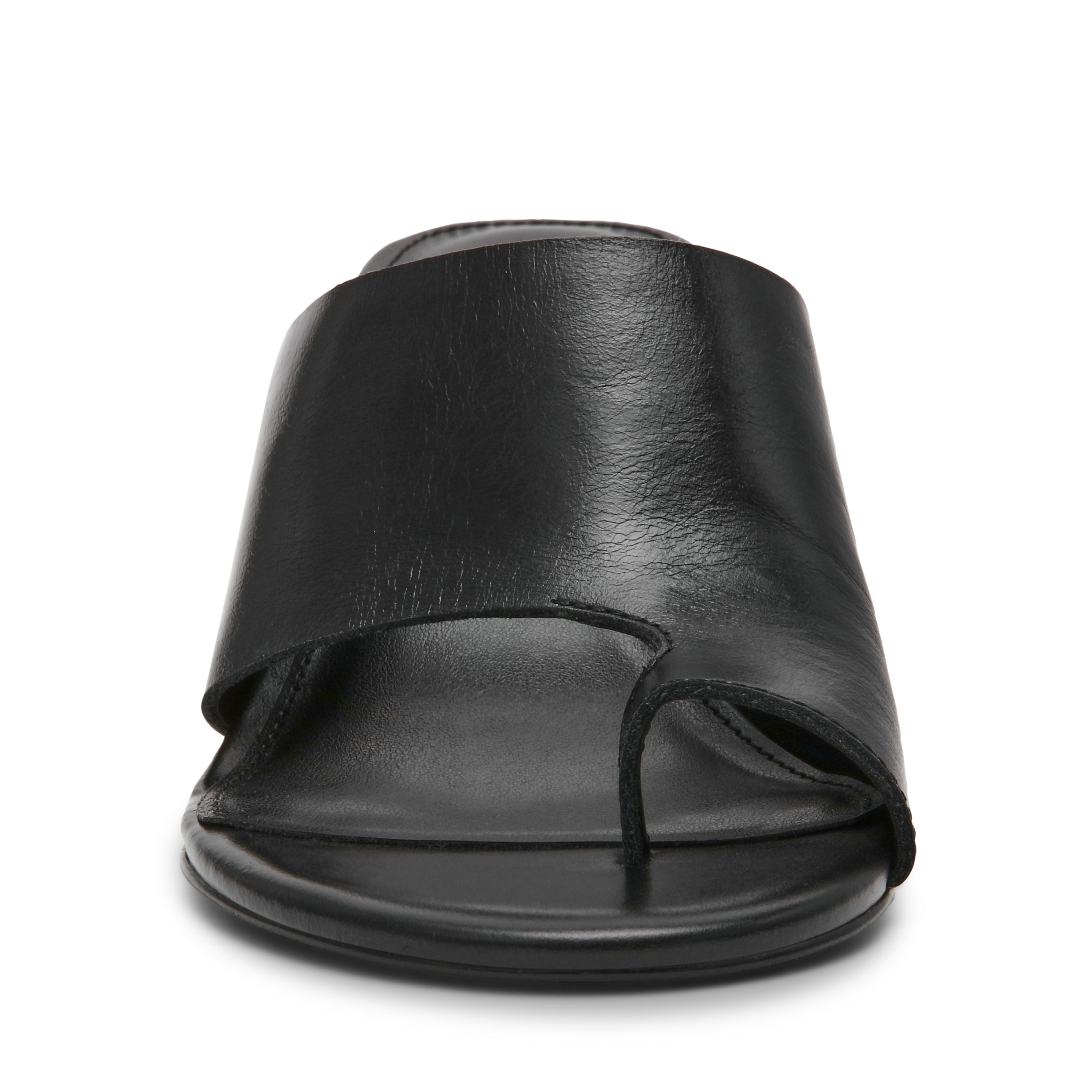 Steve Madden Valentin sandales noir cuir talon 7 cm