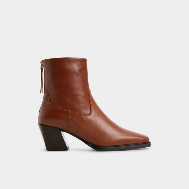 ALDO Ybiraweth bottines cognac talon carré
