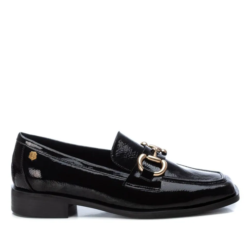 Carmela 16114901 mocassin cuir noir verni