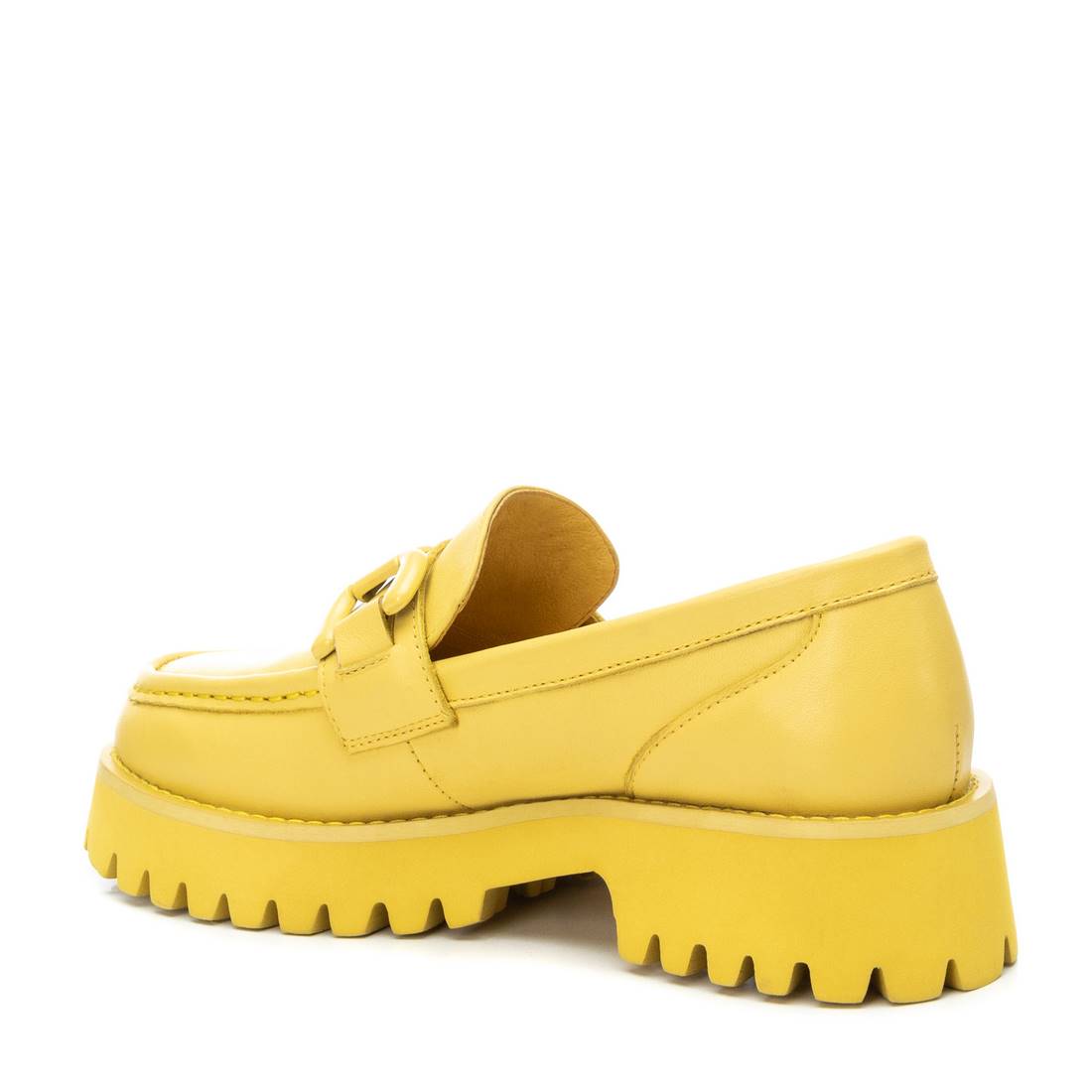 Carmela 16068902 mocassin cuir jaune plat
