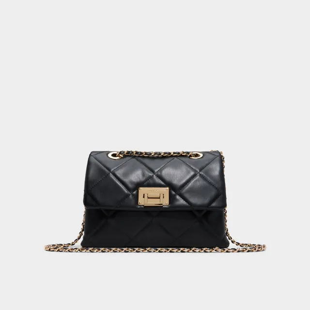 ALDO Goldenshinerr sac bandoulière matelassé noir