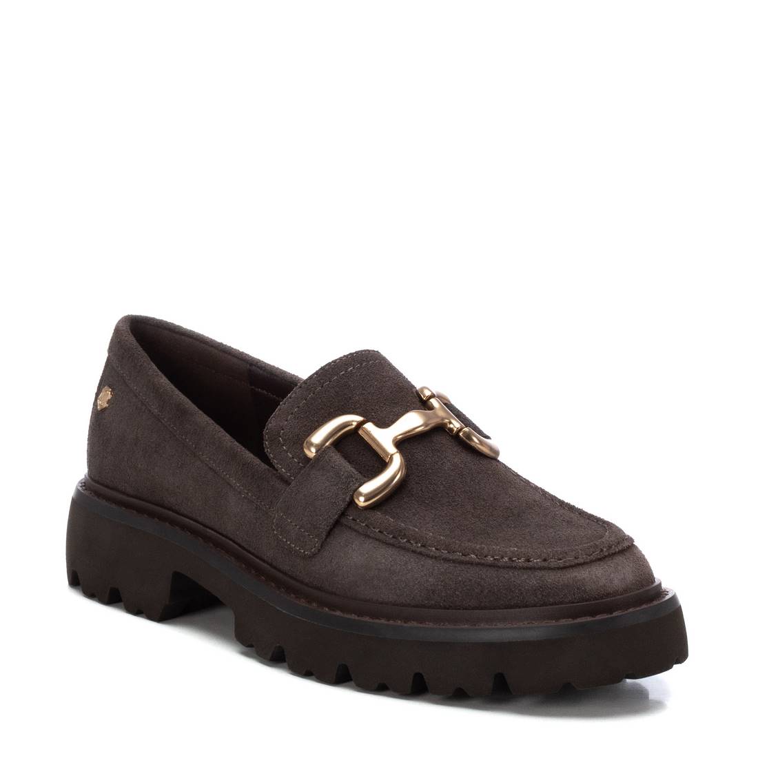 Carmela 16195204 mocassin gris serraje cranté