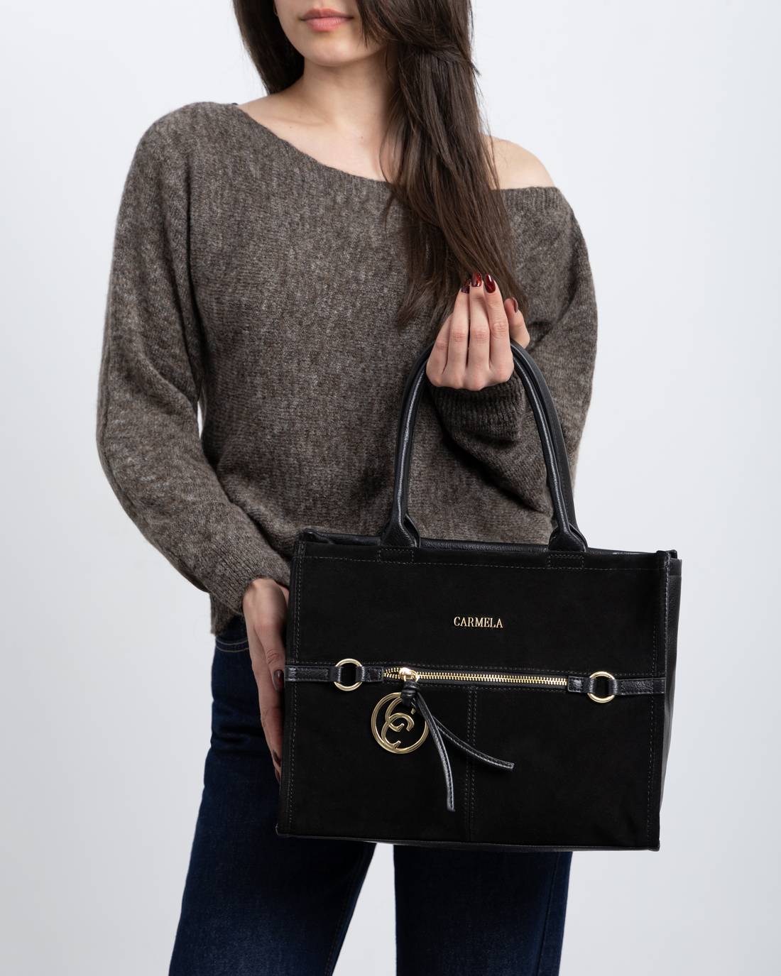 Carmela 18617301 sac cuir noir taille unique