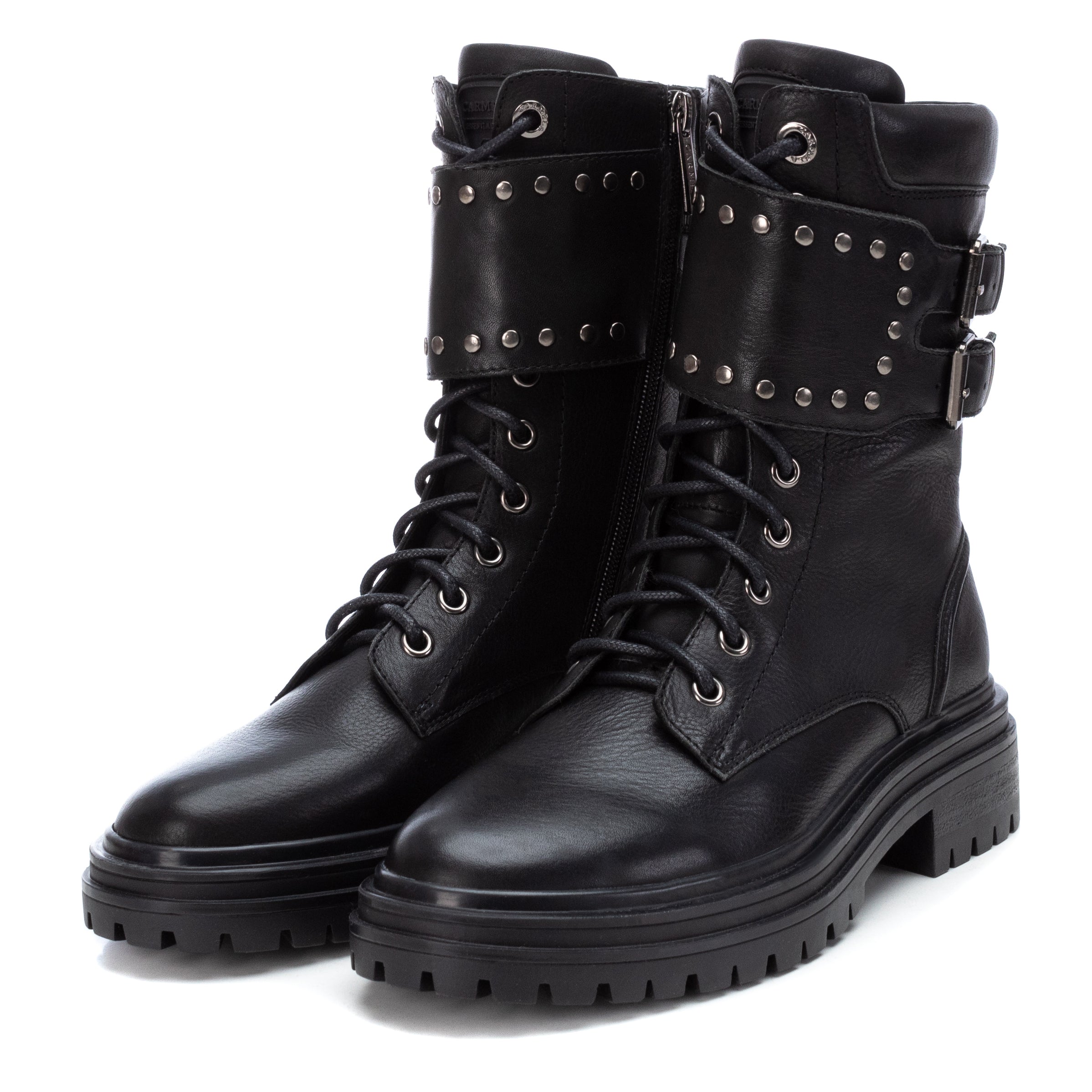 Carmela 16018401 bottines femme noir cuir véritable