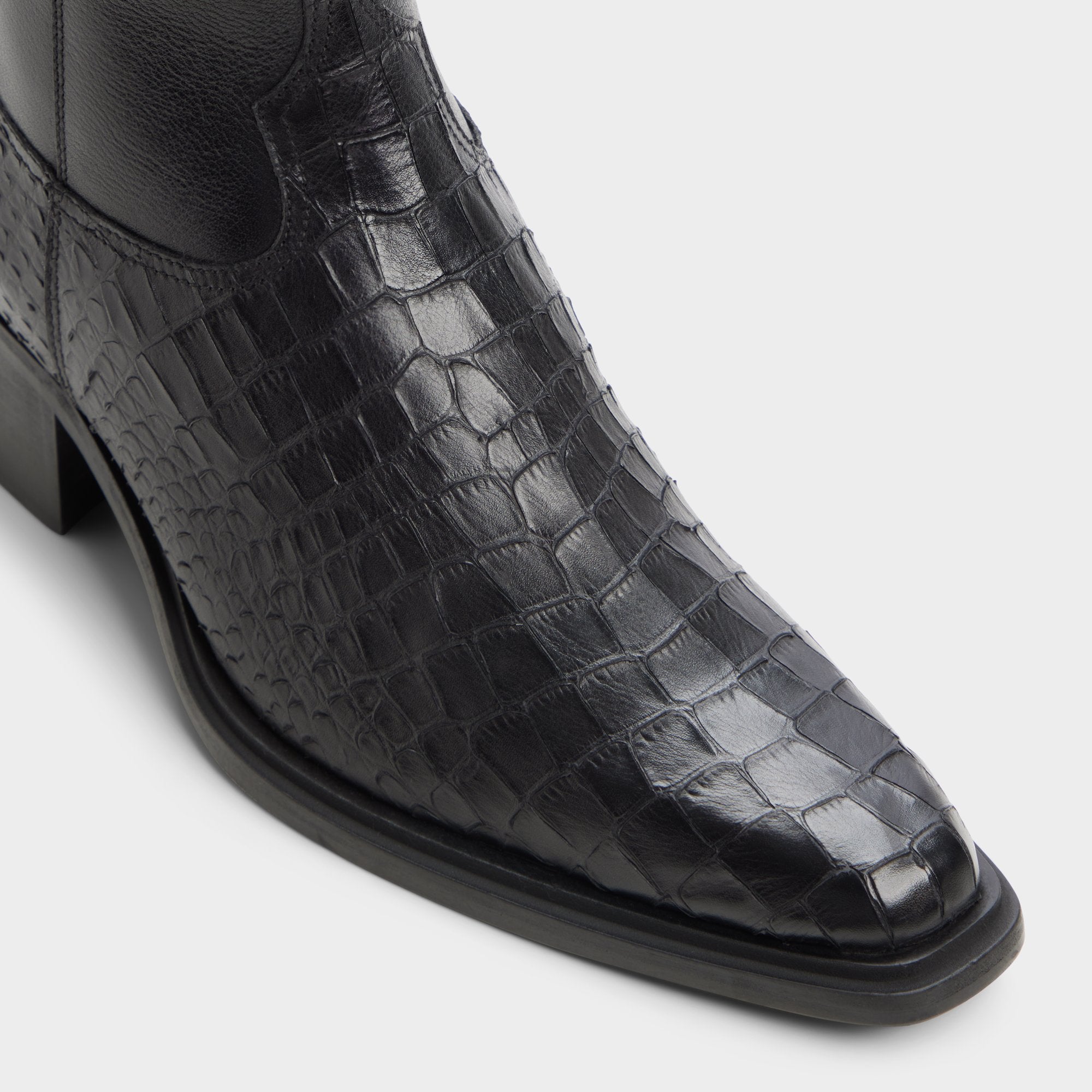 ALDO Bari bottes western cuir noir