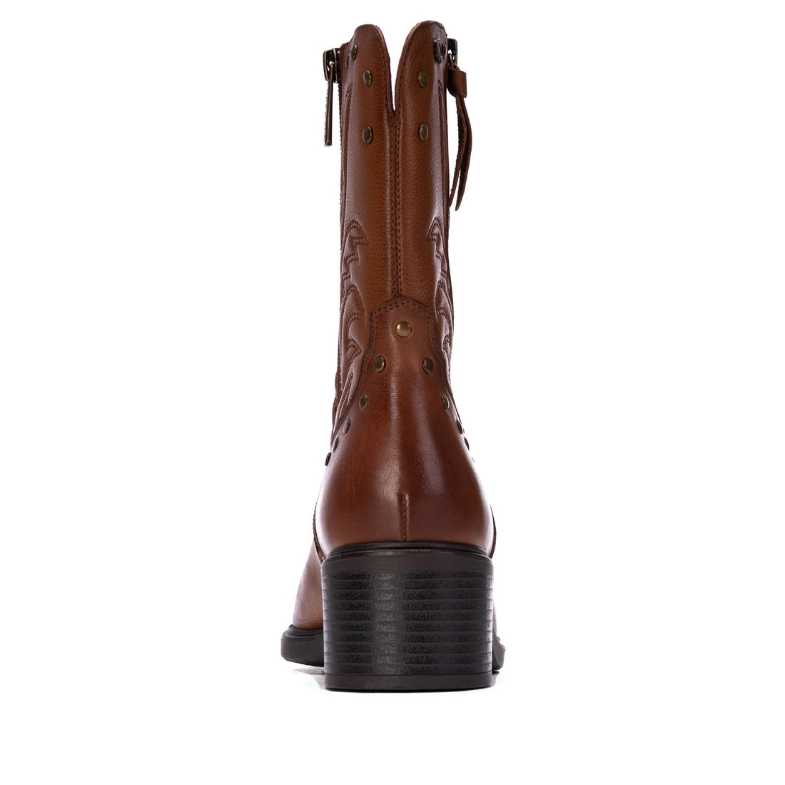 Carmela 16425103 bottine femme camel cuir talon bas