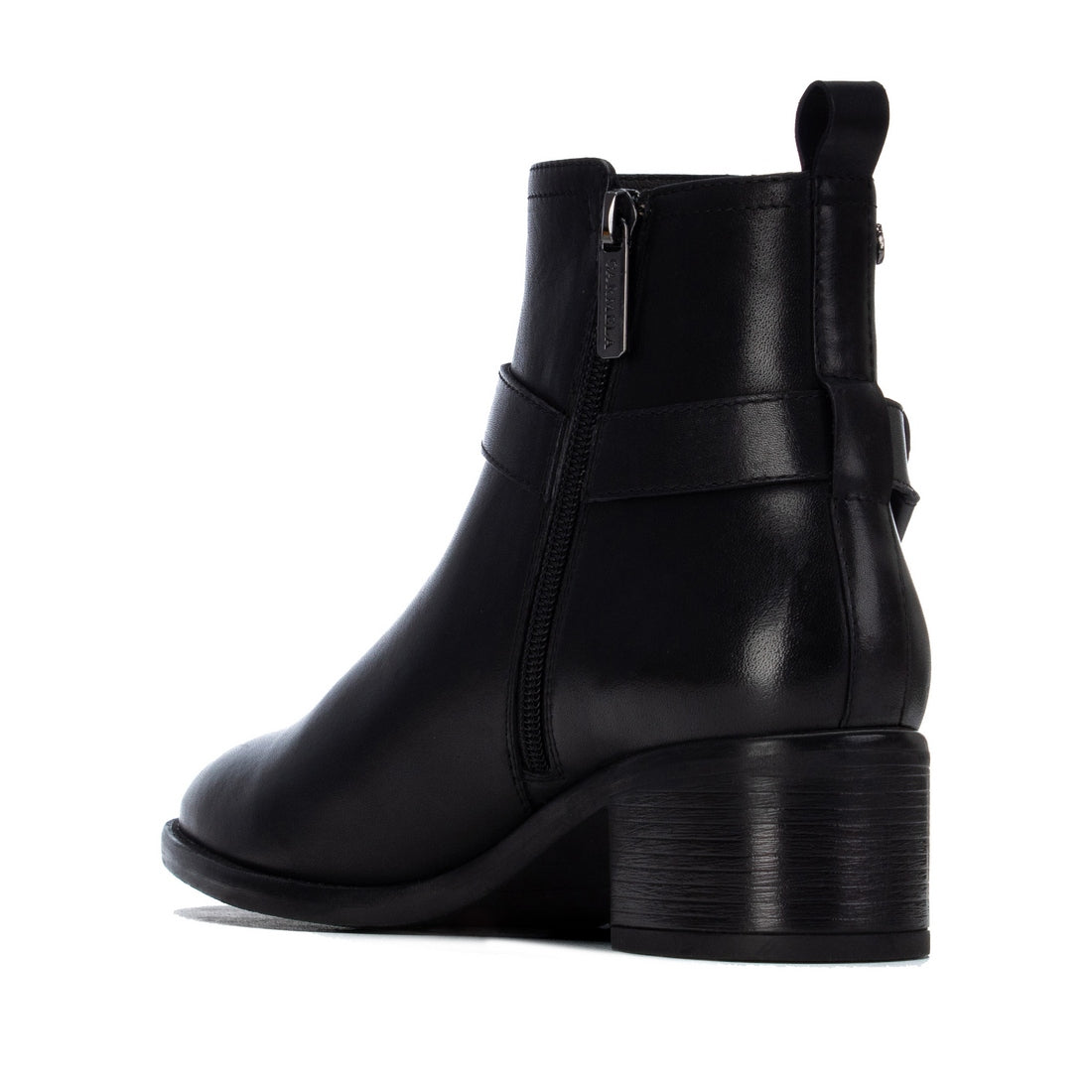 Carmela 16416301 bottine cuir noir talon bas