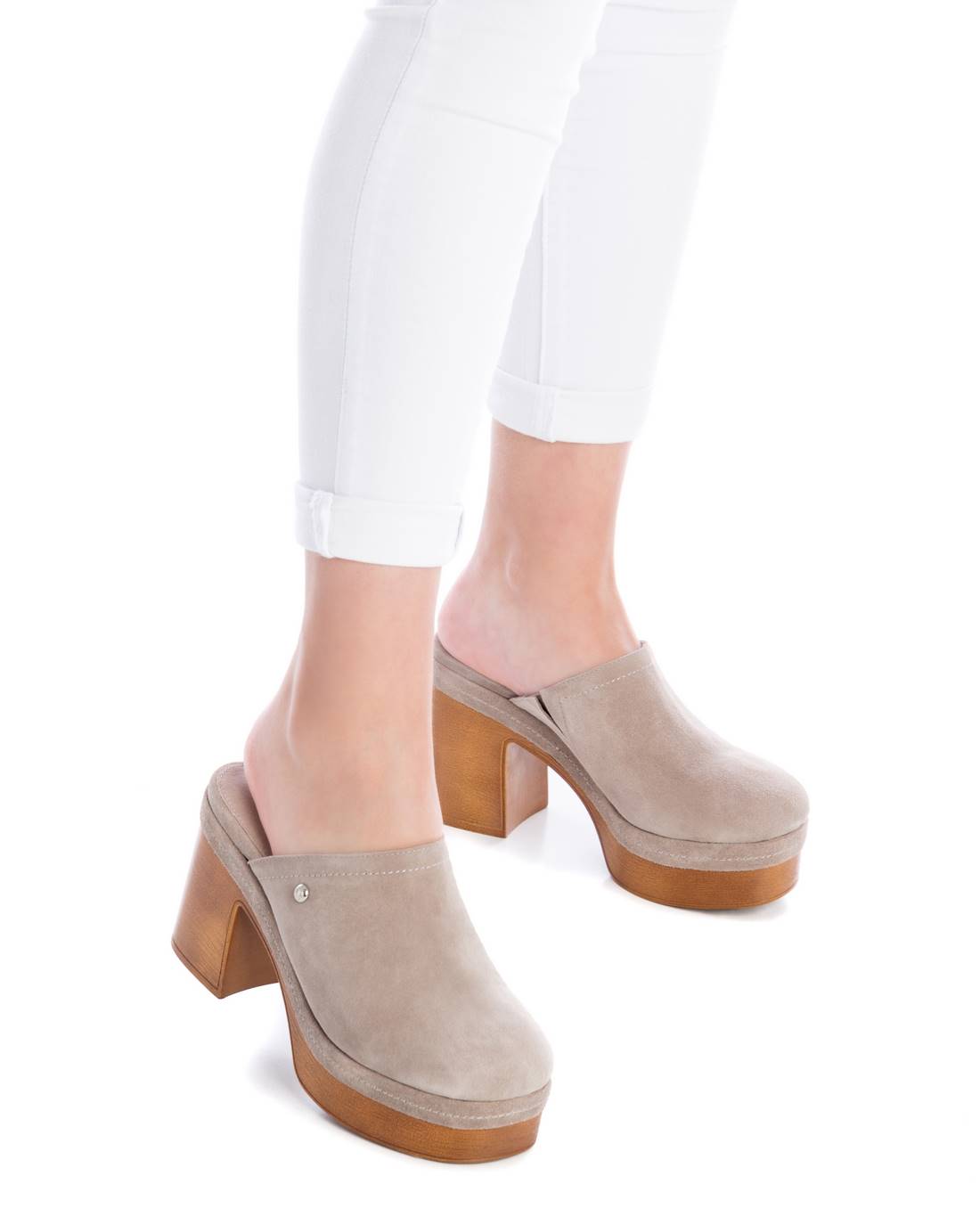 Carmela 16057001 sabots femme marron cuir talon