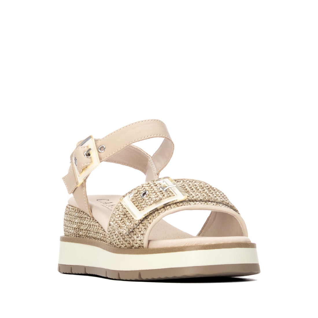 Carmela 16321701 sandales compensées cuir beige