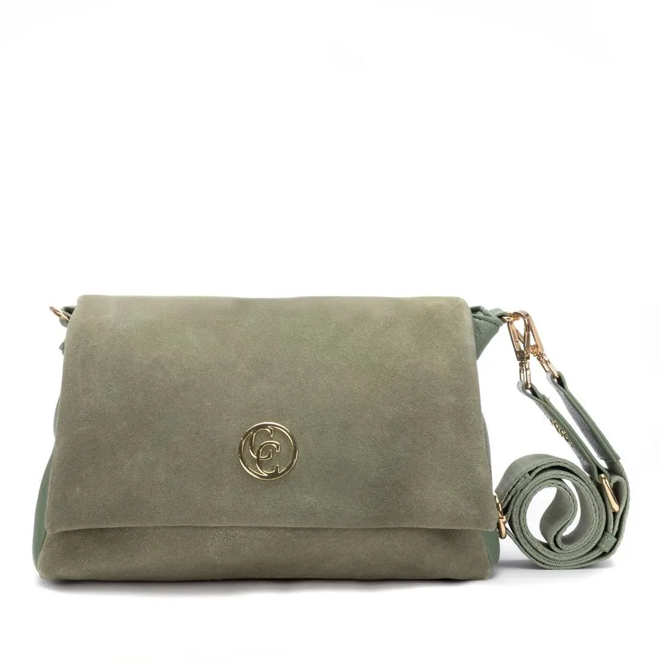 Carmela 18620103 sac bandoulière cuir kaki 29 cm