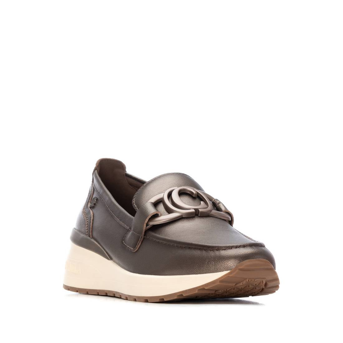 Carmela 16252303 mocassins cuir doré plat