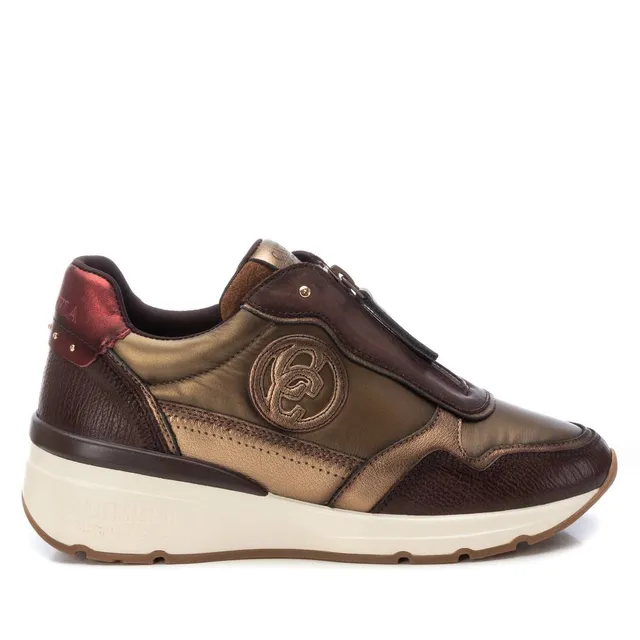 Carmela 16183006 baskets cuir marron zip