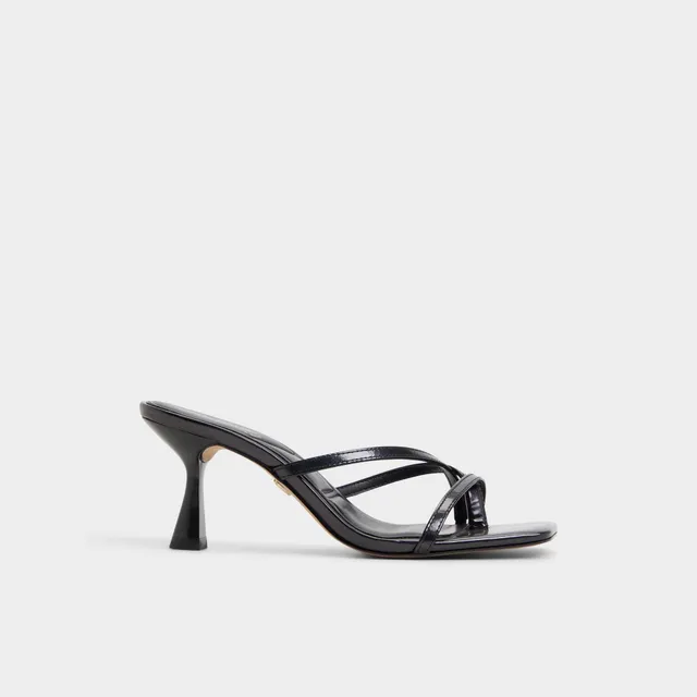 ALDO Calypsa sandales talon bloc noires soirée