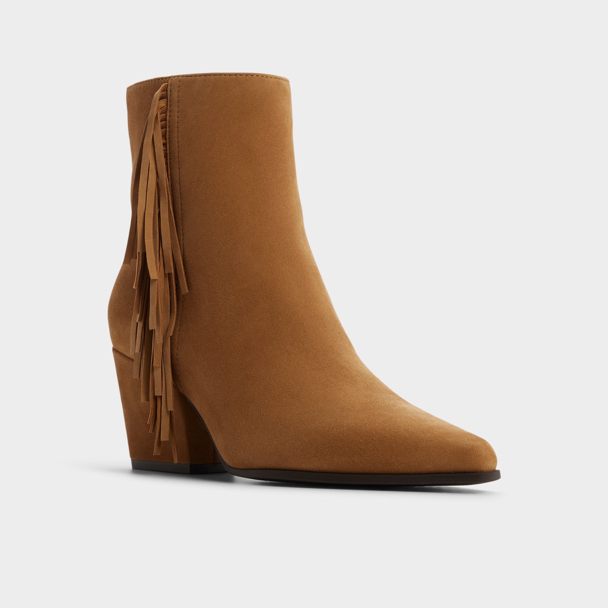 ALDO Shaniah bottes suède franges marron talon bloc