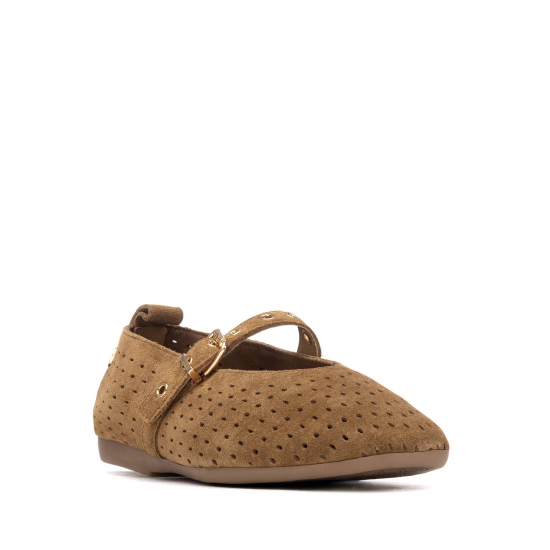 Carmela 16314201 ballerines femme camel cuir ajouré