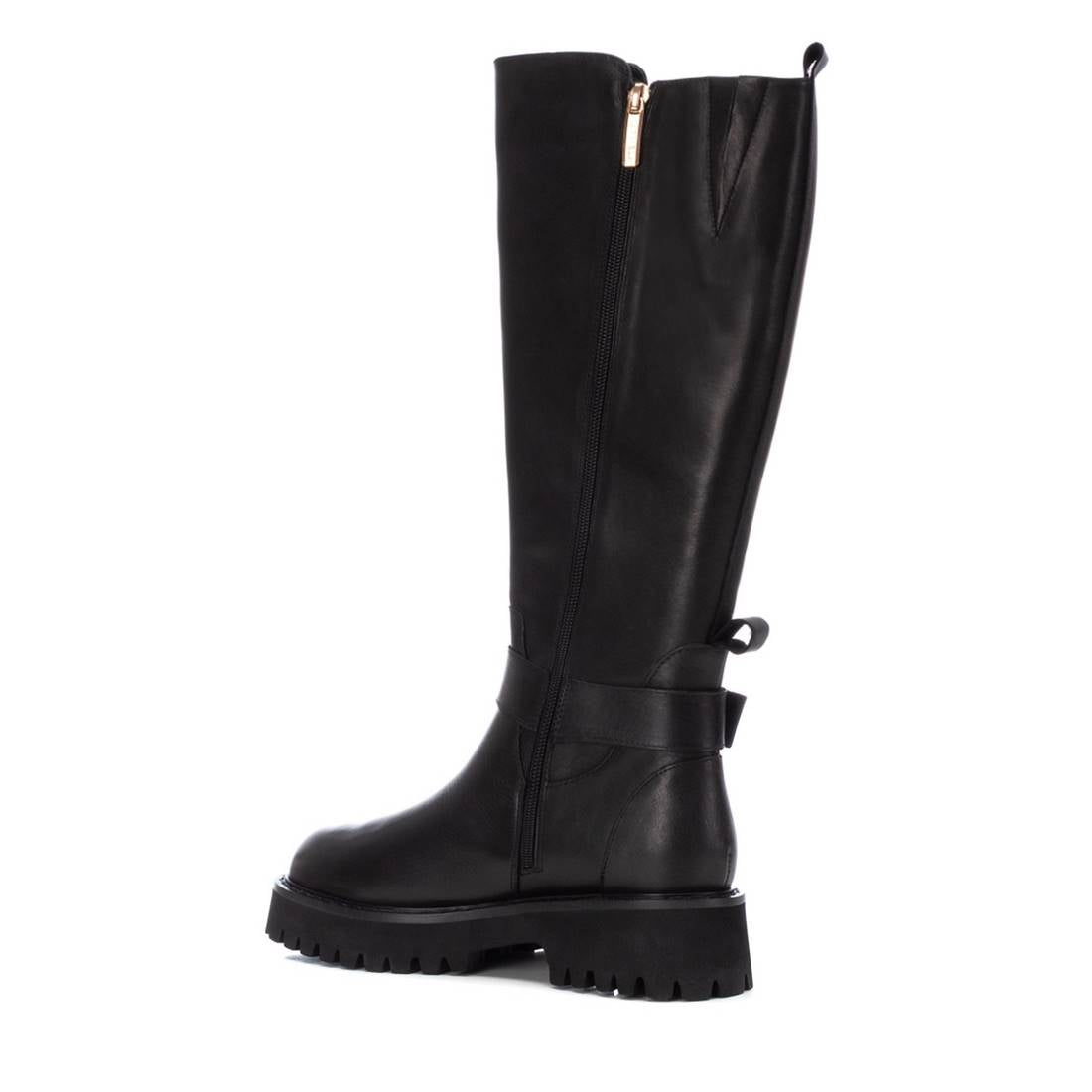 Carmela 16088701 botte noire cuir talon bas
