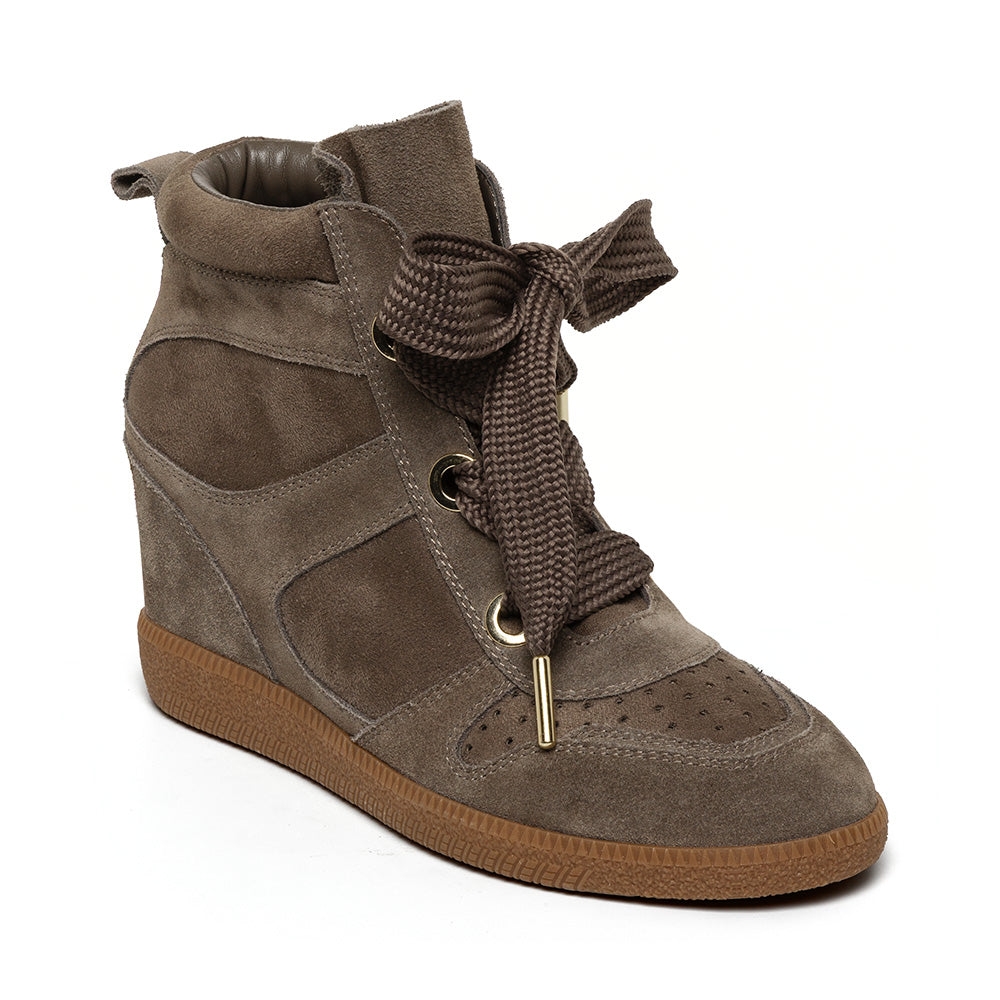 Steve Madden Mables baskets montantes taupe daim compensé