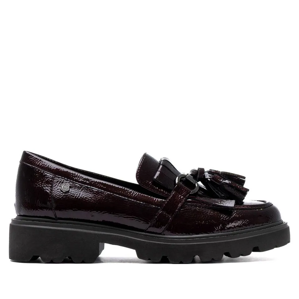 Carmela 16437902 mocassin femme bordeaux verni