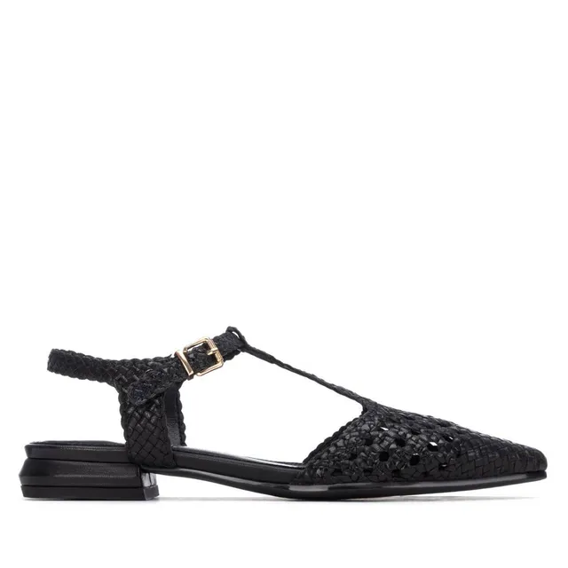 Carmela 16313203 sandales cuir noir tressé