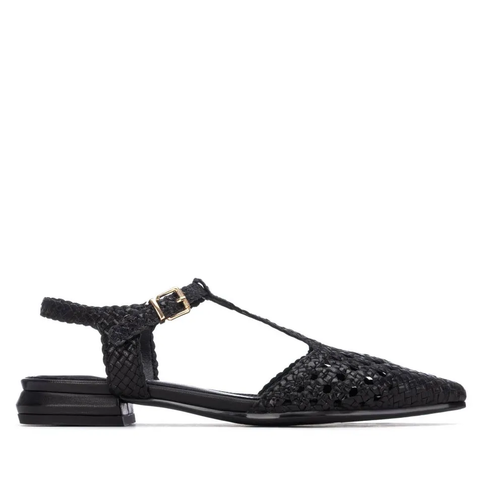 Carmela 16313203 sandales cuir noir tressé