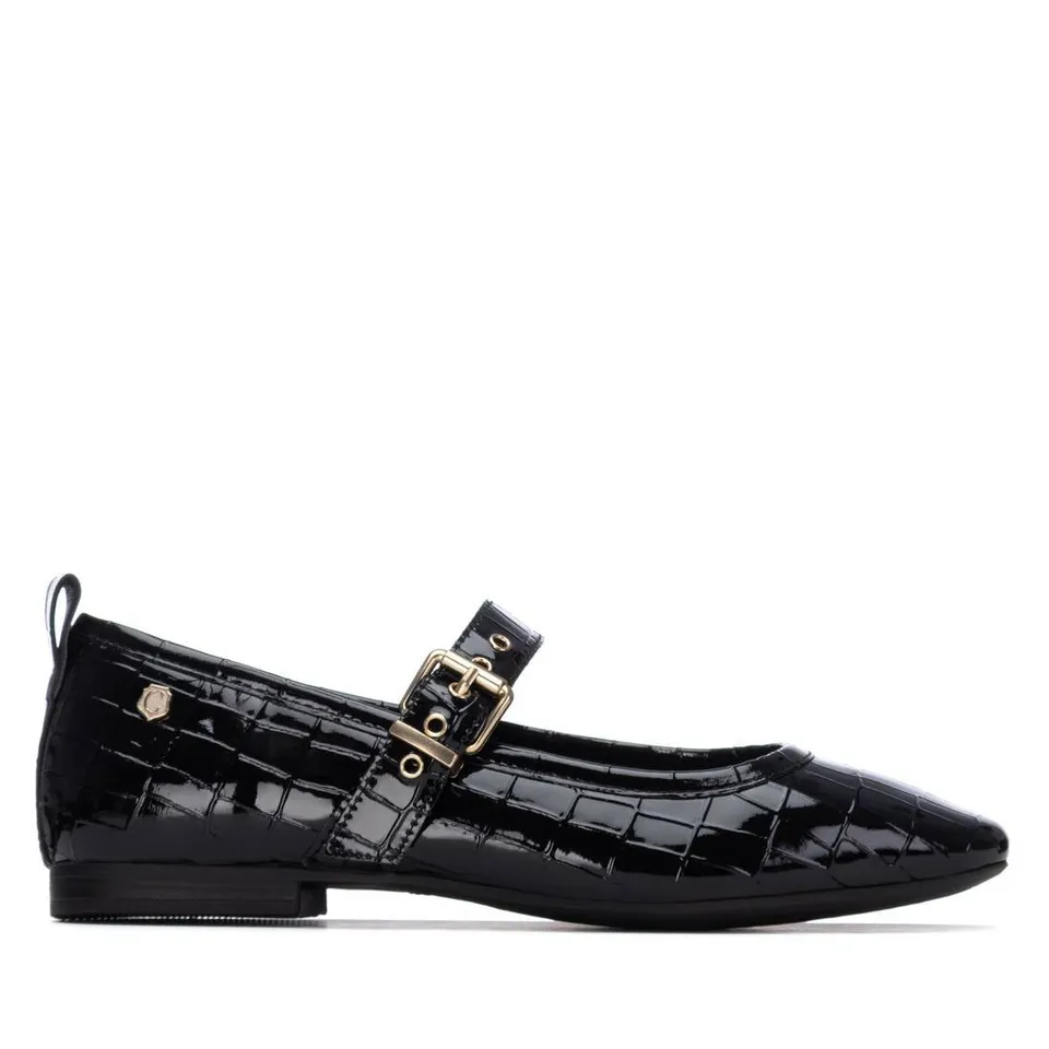 Carmela 16256201 ballerine femme noire vernie à boucle
