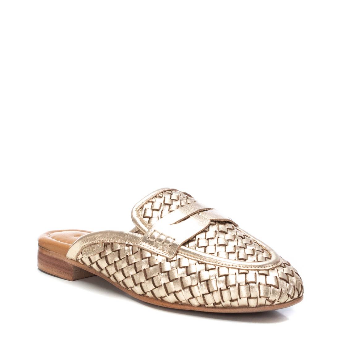 Carmela 16130101 sabot doré cuir tressé